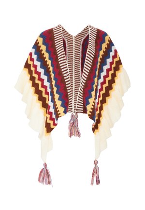 PONCHO - Viitta - braun mehrfarbig