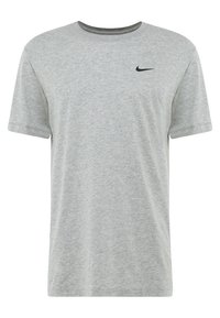 TEE CREW SOLID - Spordi T-särk - dark grey heather/black