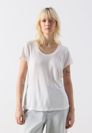 American Vintage JACKSONVILLE ROUND NECK - T-shirts basic - blanc