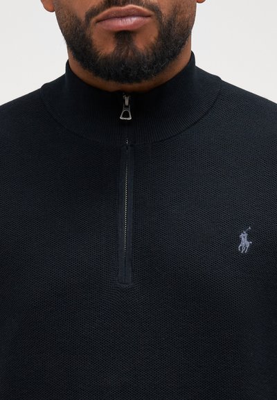 Polo Ralph Lauren Big & Tall QUARTER-ZIP JUMPER - Džemperis - black