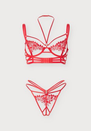 Ann Summers, BOUND TO SEDUCE FOLDOVER - Комплект бельо - red