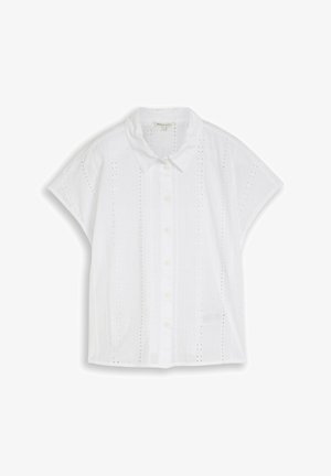 TOM TAILOR DENIM, MIT LOCHSTICKEREI - Blusa - white
