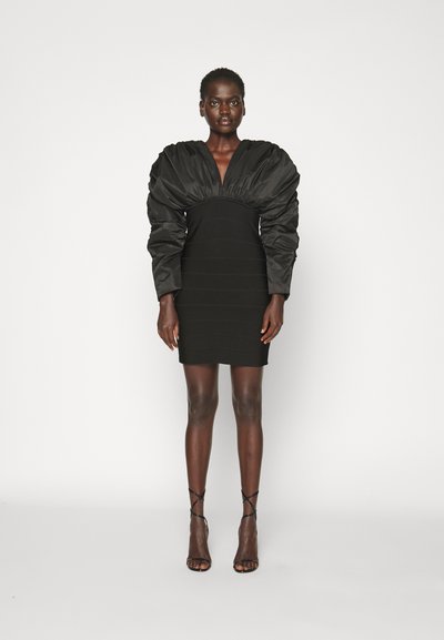Hervé Léger RUCHED MINI DRESS - Vestito elegante - black