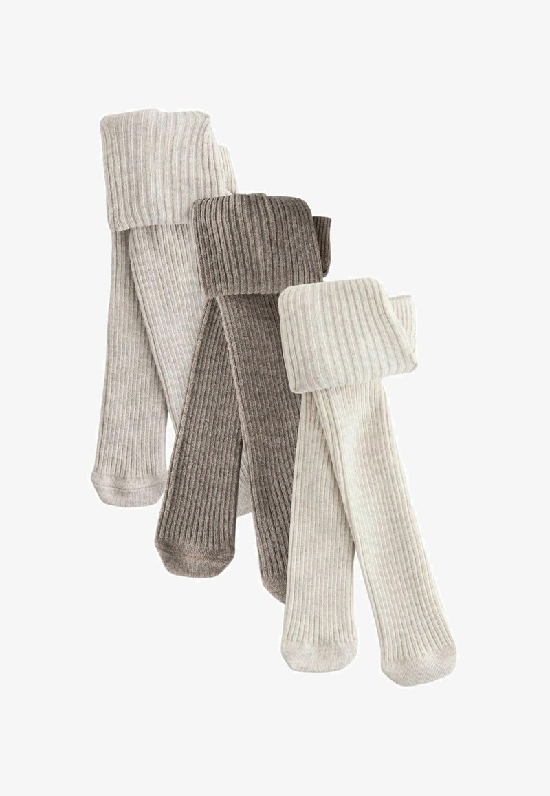Next 3 PACK - Collants - chocolate brown rib