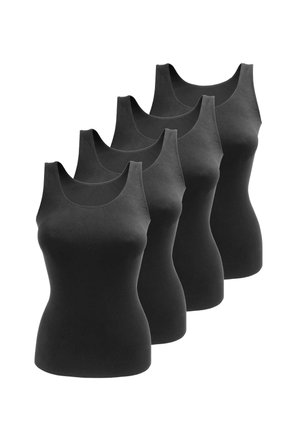 SEAMLESS UNTERHEMD - TOP 4ER SET, MIKROFASER - Caraco - schwarz