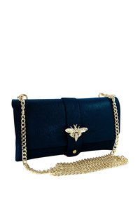 DrachenLeder Clutch - dunkelblau