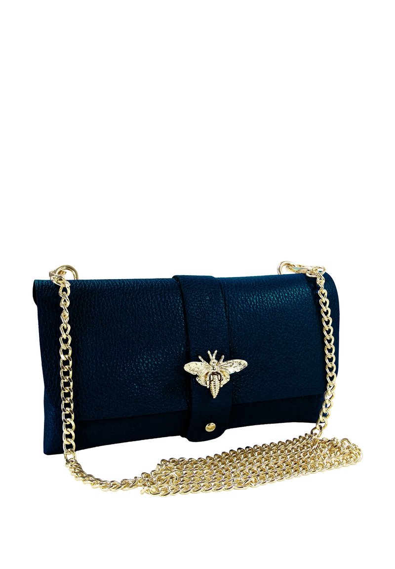 DrachenLeder Clutch - dunkelblau