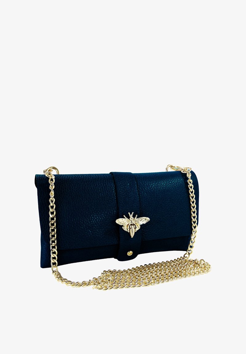 DrachenLeder Clutch - dunkelblau