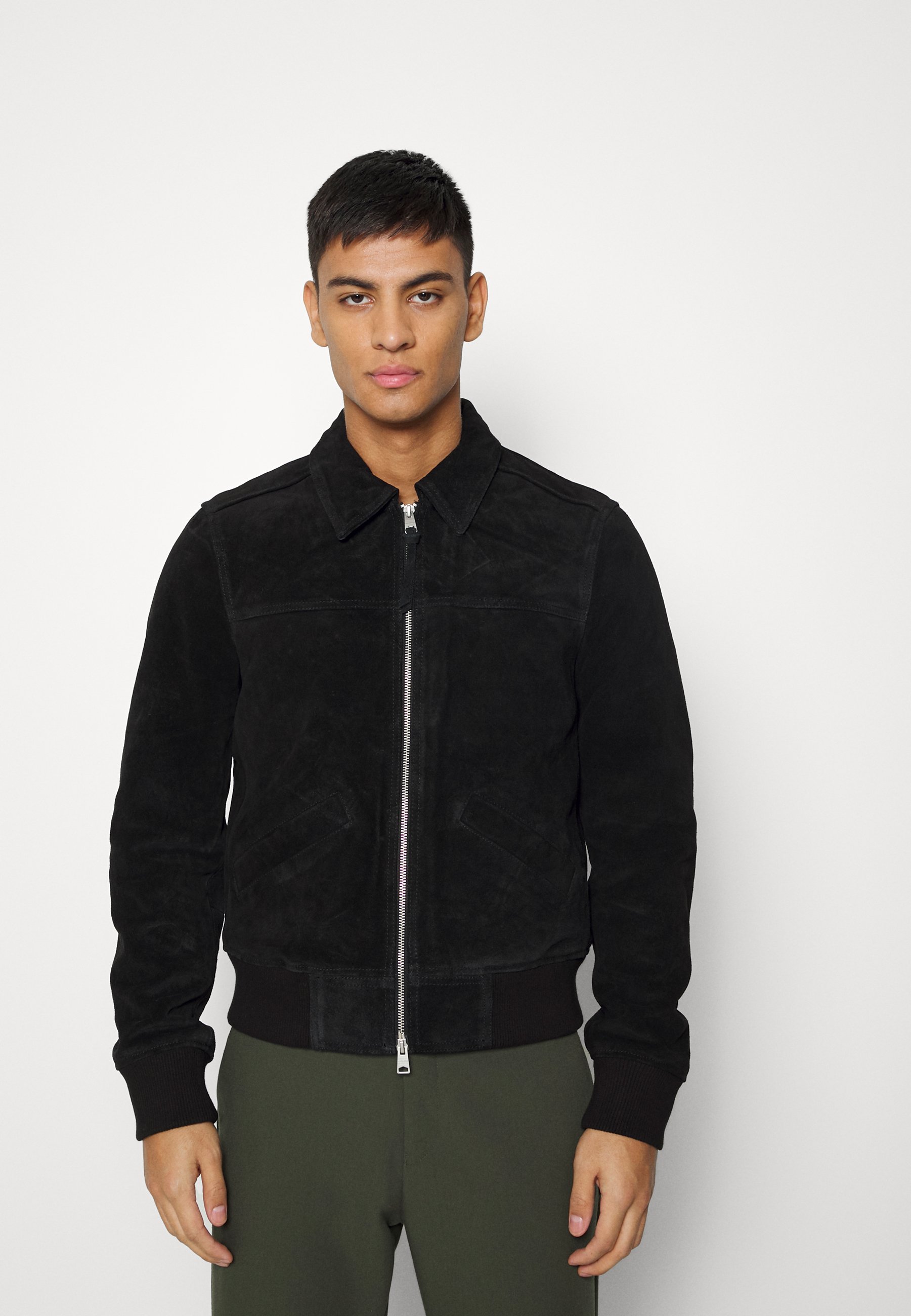 AllSaints HALCROW JACKET - Leren jas - black/zwart - Zalando.nl