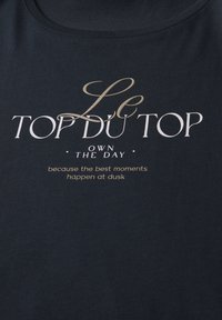 Street One MIT TURN-UP-DETAIL - Print T-shirt - blau