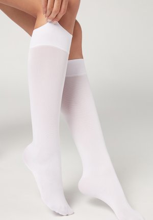 60 DEN KNEE HIGH - Kniestrümpfe - white