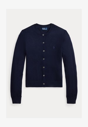 Polo Ralph Lauren, MERINO WOOL CREWNECK CARDIGAN - Cardigan - hunter navy