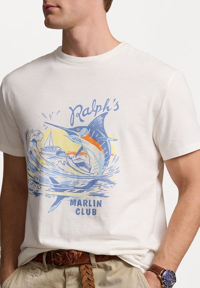 Polo Ralph Lauren CLASSIC FIT SLUB JERSEY GRAPHIC T-SHIRT - T-shirt con stampa - nevis