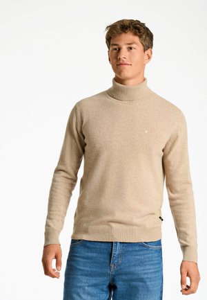 ROLL NECK - Neule - lt sand mel