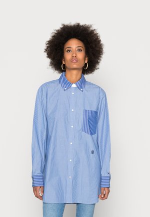 ORG CO STRIPE OVERSIZED SHIRT LS - Blouse - blue