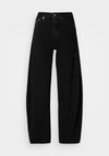 MID RISE BARREL LEG BLACK JEANS - Platūs džinsai - denim black
