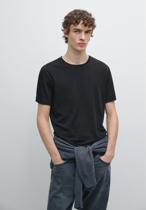 Massimo Dutti SHORT SLEEVE - T-shirts basic - dark blue