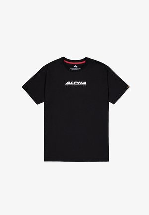 Alpha Industries BACK PRINT RUBBER - T-shirt imprimé - black