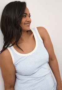 Kaffe Curve TANK  - Topp - chalk ultramarine blue stripe