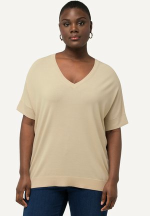 Ulla Popken SHORT SLEEVE - Basic T-shirt - putty
