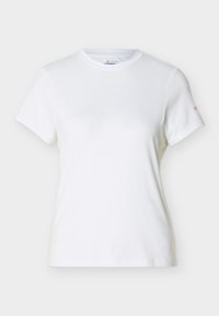 Λευκό T-shirt με κοντά μανίκια και γύρο λαιμόκοψη, με λογότυπο Columbia στο εσωτερικό του γιακά και μικρό λογότυπο στο αριστερό μανίκι.