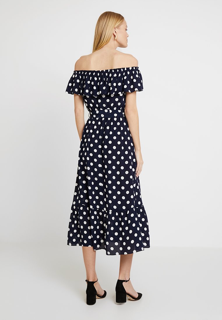 wallis polka dot bardot dress