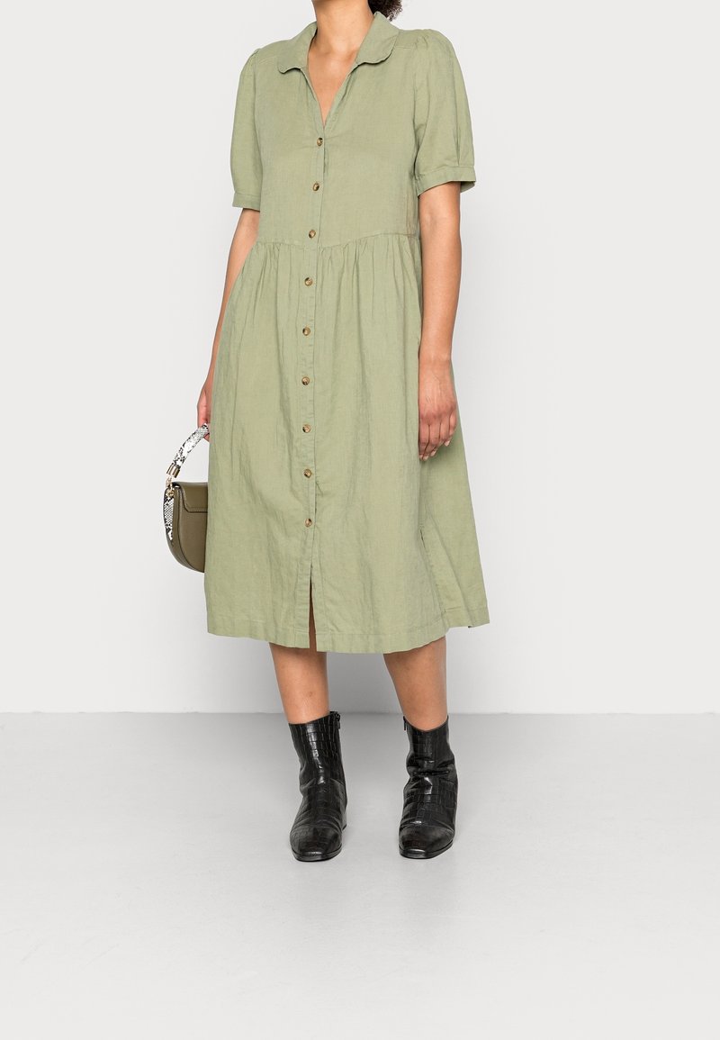 Esprit Shirt dress - khaki - (Pre-owned) - Zalando.ie
