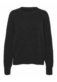 GESCHNITTEN RUNDHALS  - Jersey de punto - black