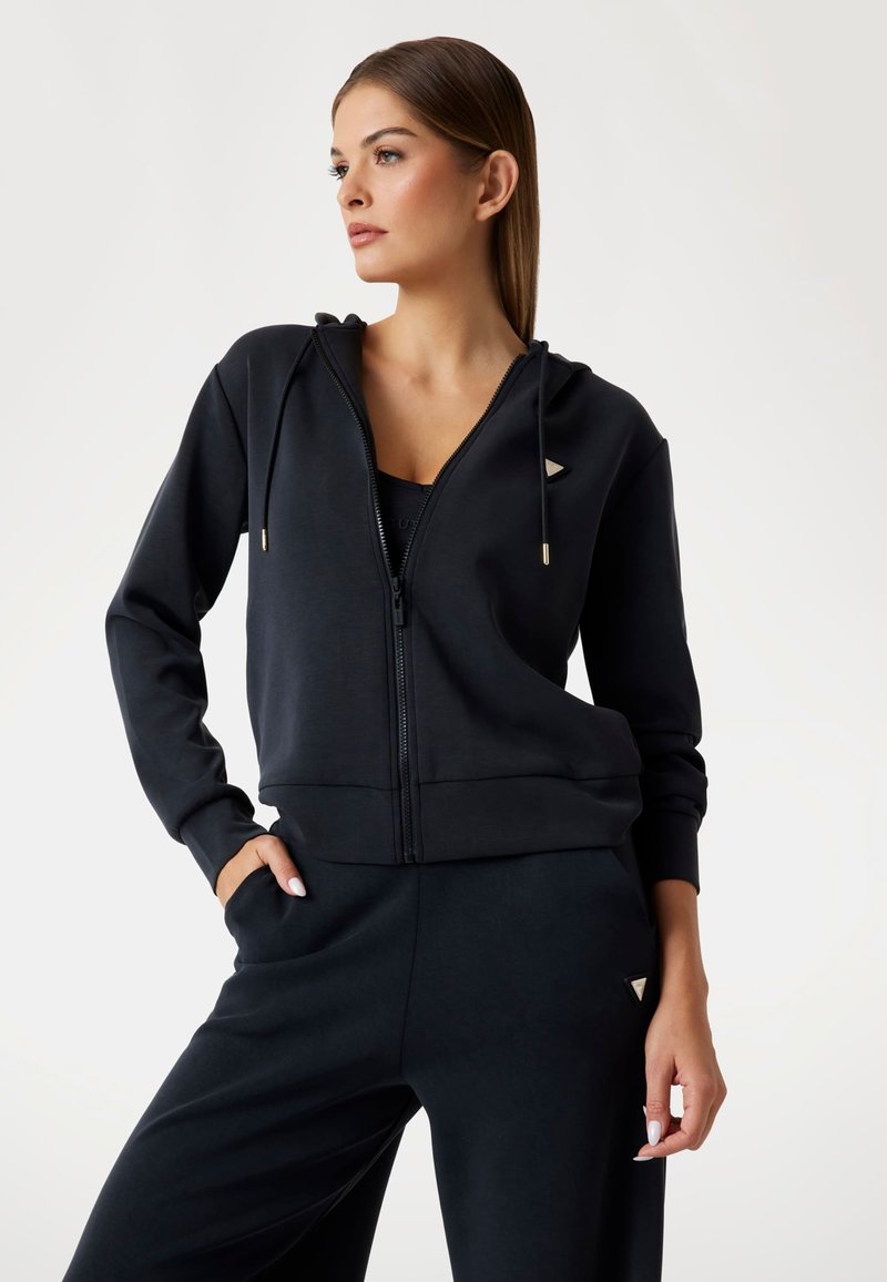 Guess Mikina na zip - noir