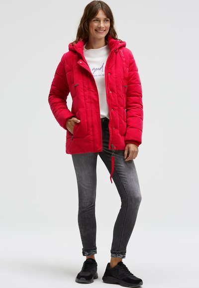Veste D'hiver Chaude Pour Femme SOCCX - Taille 38/M - Orange Clair - Matelassée - Polyester