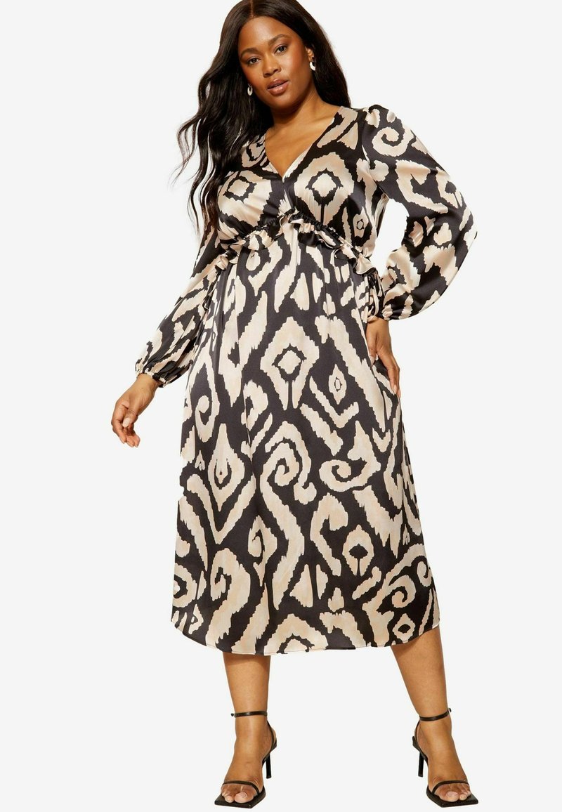 Curves Like These PRINTED MIDI - REGULAR FIT - Vestito casual - black white
