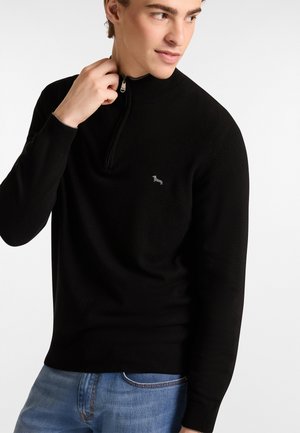 CON COLLO ALTO E ZIP - Neule - nero