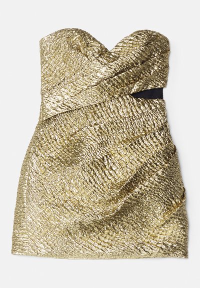 AKNVAS CINDI MINI DRESS - Koktélruha / Partiruha - gold leaf