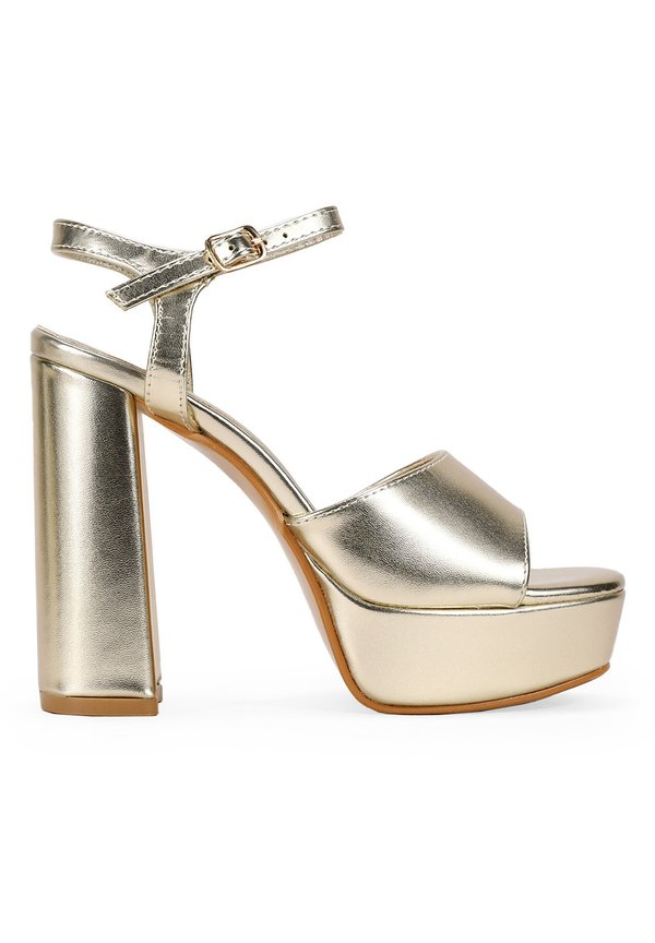 CON TACÓN ANCHO - High Heel Sandalette - oro