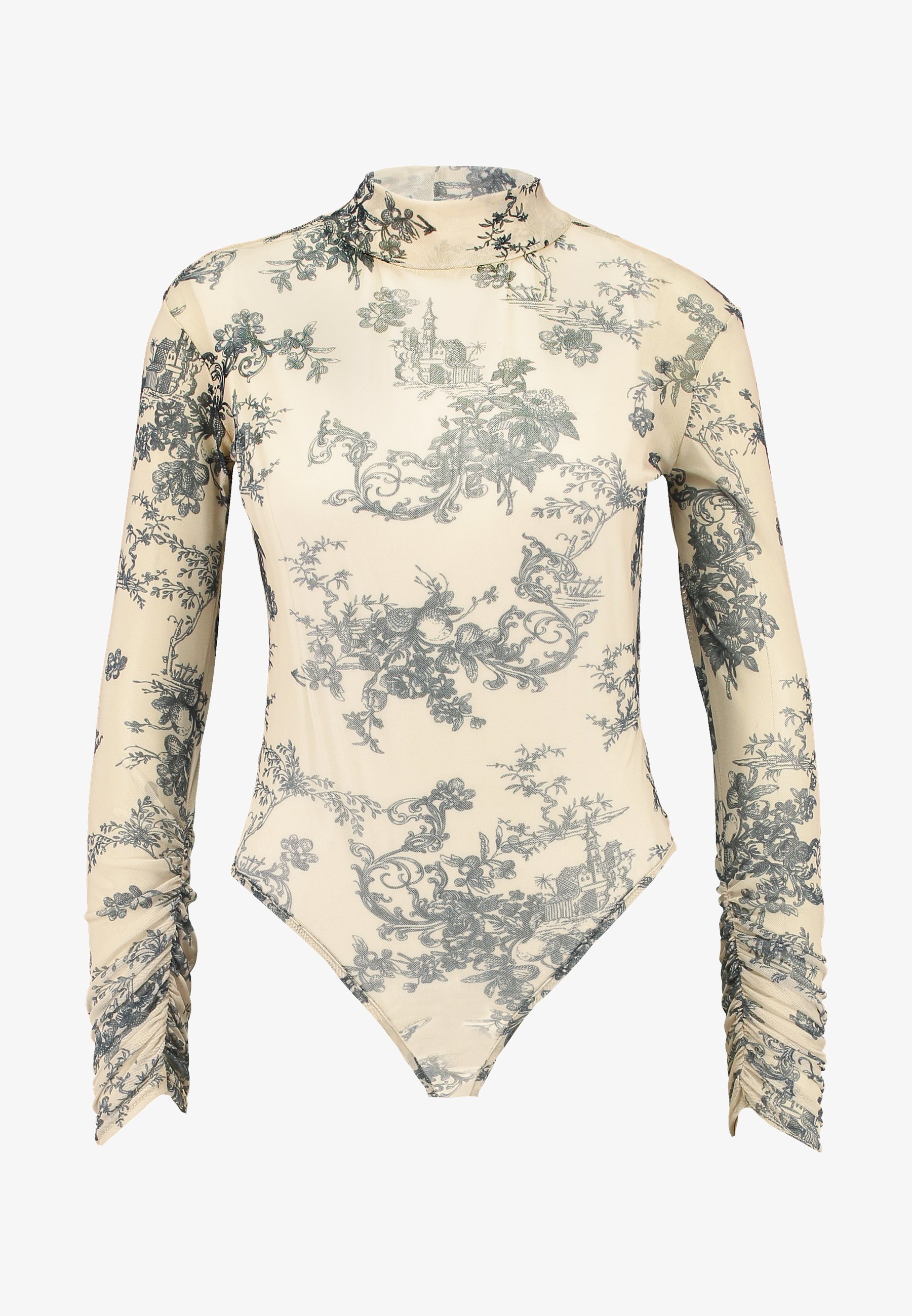 Missguided PORCELAIN PRINT HIGH NECK BODYSUIT Longsleeve Missguided PURPOSEFUL STRIPED TURTLE NECK BODYSUIT