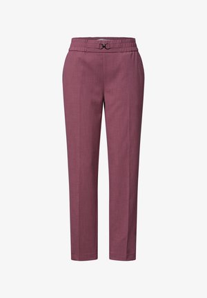 Street One, SLIM LEG HOSE MIT SCHNALLENDETAIL - Trousers - dark clouded blush