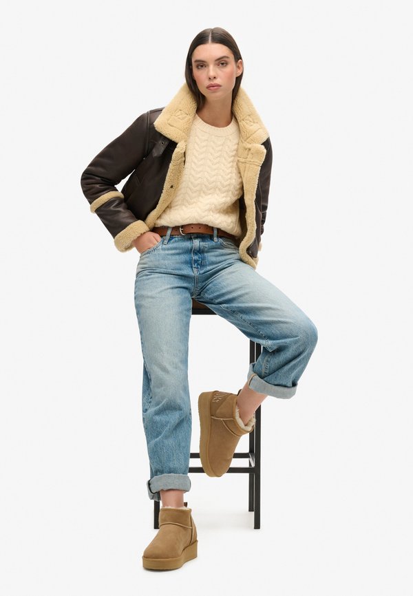 Plateaustiefelette - light tan