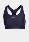 HEATGEAR MID PADLESS - Sutien sport cu susținere medie - midnight navy/white