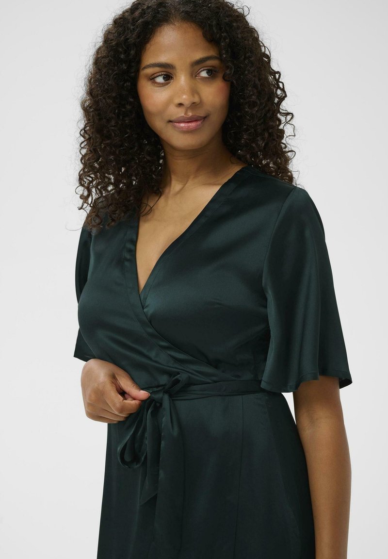 Kaffe KAamara Wrap Dress - Cocktail dress / Party dress - magical forest/ green - Zalando.ie