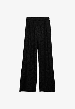 Marks & Spencer, TEXTURED WIDE LEG - Pantalon classique - black