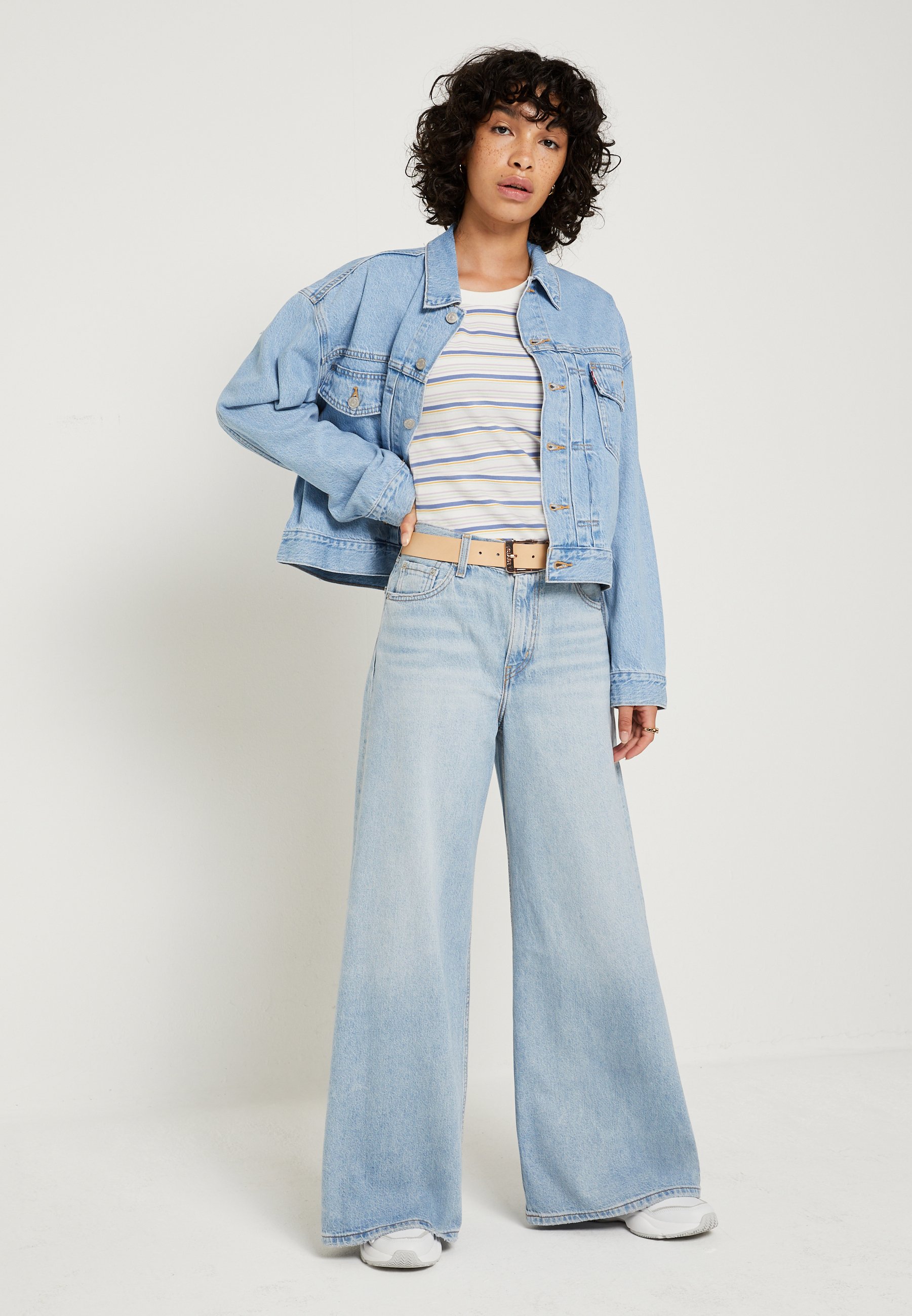 ultra wide denim jeans