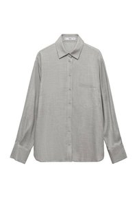 Mango Blúzka so zapínaním na gombíky - mottled light grey