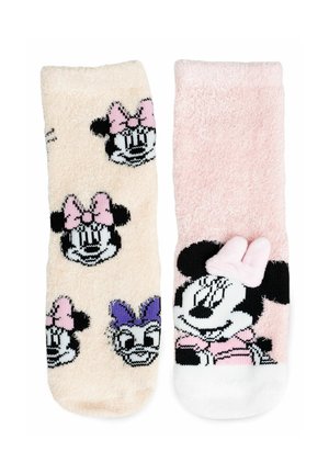 Disney 2ER PACK DISNEY MINNIE MOUSE ABS 3D - Socken - rosa beige