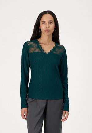 VIFUKSI V-NECK  - Topper langermet - ponderosa pine