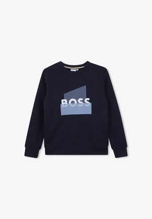 BOSS Kidswear, FLEECE-SWEATSHIRT - Sudadera - bleu cargo