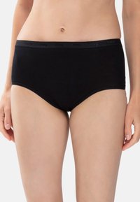 Svart bomullstrosor med en slät textur, med en midjeresår med logotyp. Klippt i en klassisk hipsterstil som erbjuder full täckning.