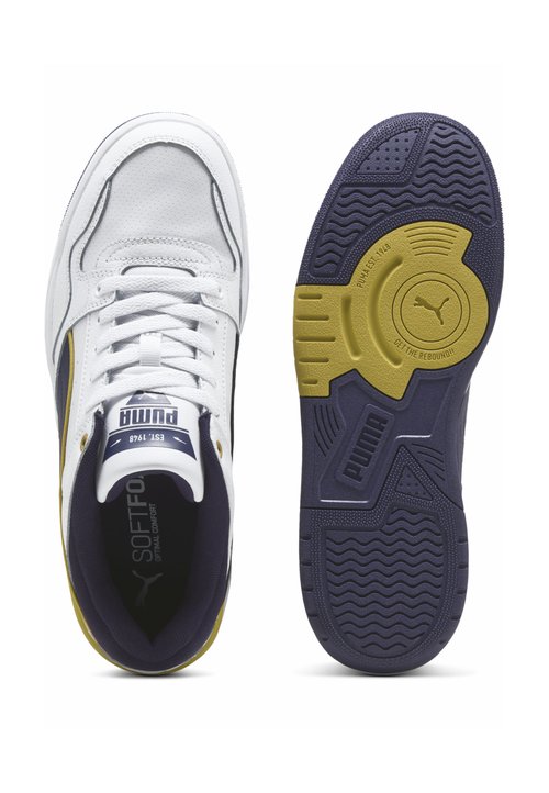 PUMA REBOUND RETRO SNEAKERS UNISEX - Skate shoes - white-deep plum-dazzling yellow — foto 4