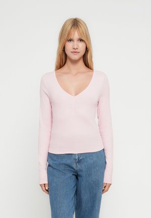 ONLBETTY LIFE SCALLOP V NECK - Maglietta a manica lunga - rosy touch