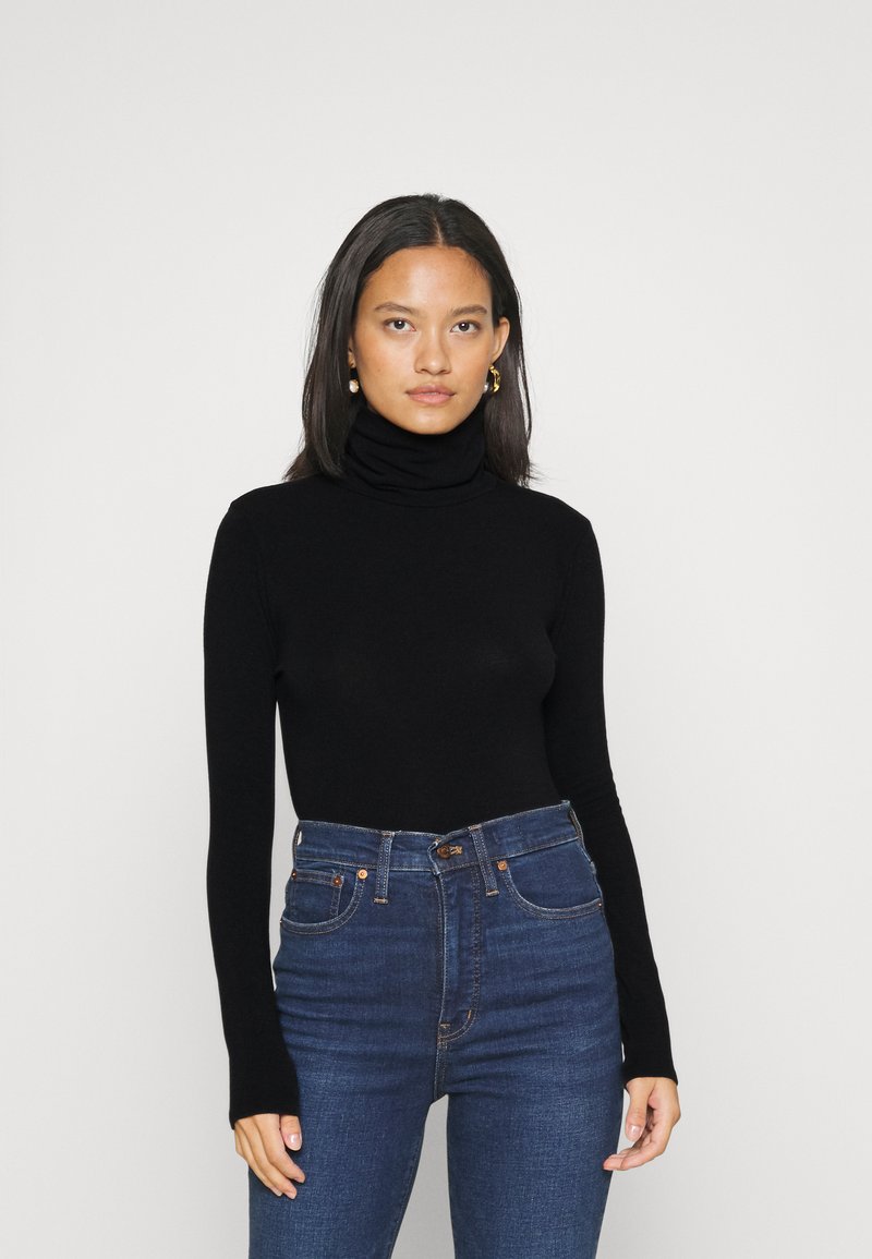 Madewell TURTLENECK BODYSUIT Tshirt à manches longues true black