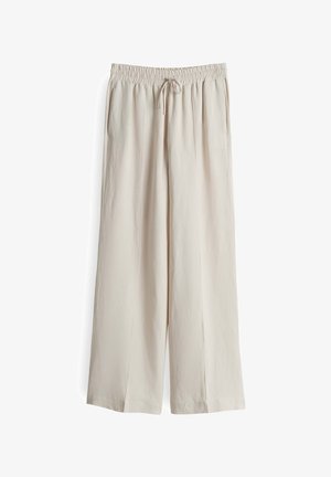 OPUS PANTS, MID RISE LONG WIDE FIT - Pantaloni - natural glaze